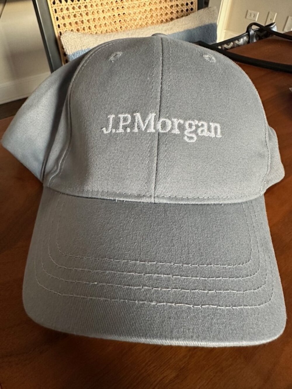 New 100% Authentic JP Morgan Grey Adjustable Unisex Baseball Hat Cap Clique